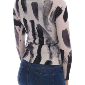 Cardigan Lightweight Silk Paint Stroke Sweater - Jag Couture London