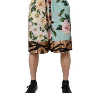 Multicolor Floral Print Men Bermuda Shorts - Jag Couture London