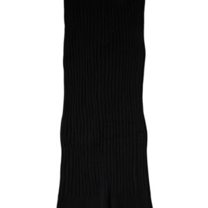 Black Cashmere Knitted Neck Warmer Foulard Scarf - Jag Couture London