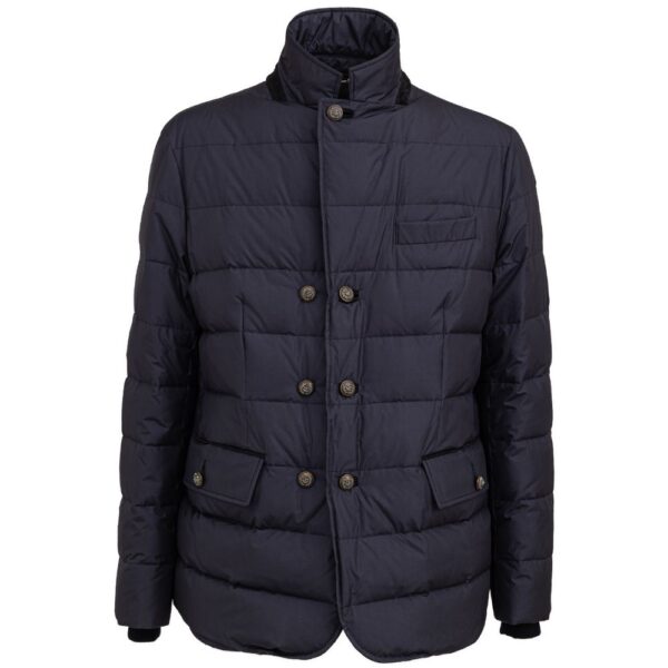 Blue Polyester Coat