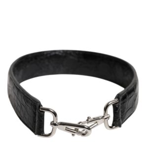Black Alligator Leather Bag Shoulder Strap - Jag Couture London