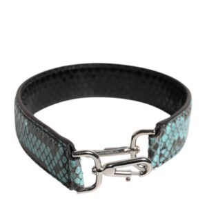 Black Blue Exotic Leather Bag Shoulder Strap - Jag Couture London