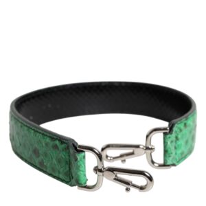 Black Green Exotic Leather Bag Shoulder Strap - Jag Couture London