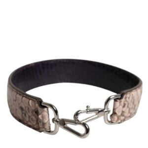 Black Cream Exotic Leather Bag Shoulder Strap - Jag Couture London