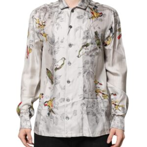 Multicolor Silk Printed Button Down Shirt