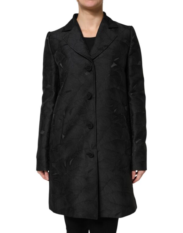 Black Single Breasted Trench Coat Jacket