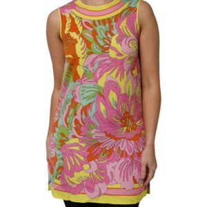 Multicolor Floral Roundneck Sleeveless Top
