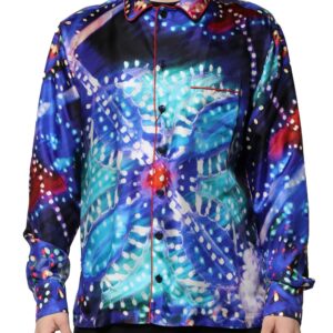 Multicolor Printed Silk Lounge Casual Shirt