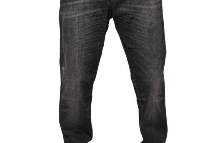 Gray Washed Cotton Loose Denim Jeans