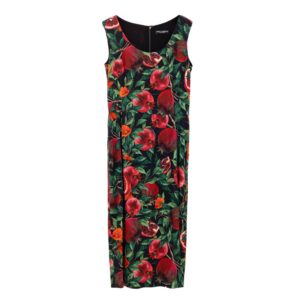 Bicolor Viscose Long Dress