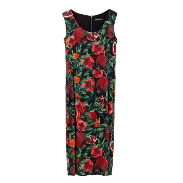 Bicolor Viscose Long Dress