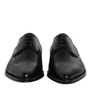 Black Leather Lace Up Dress Men Derby Shoes