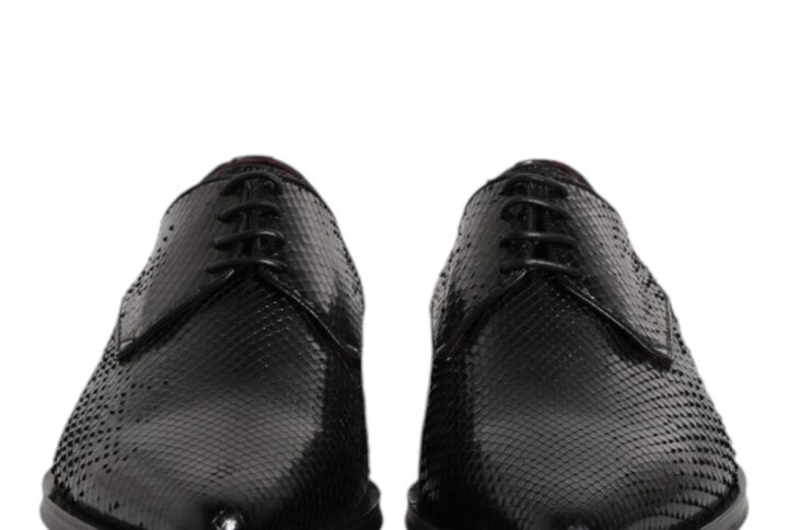 Black Leather Lace Up Dress Men Derby Shoes