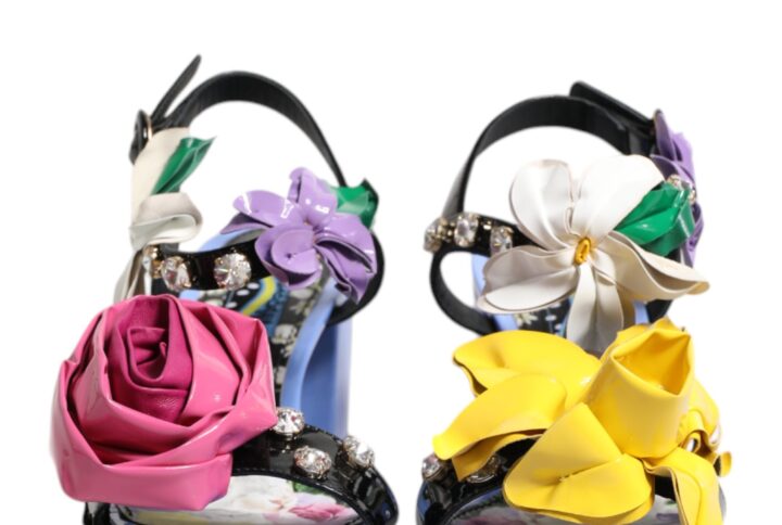 Multicolor Floral Crystal KEIRA Sandals Shoes