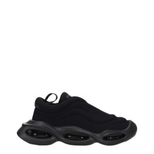 Black Fabric Chunky Sneakers