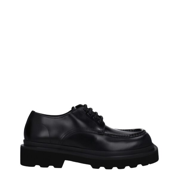 Black Leather Oxfords And Derbies