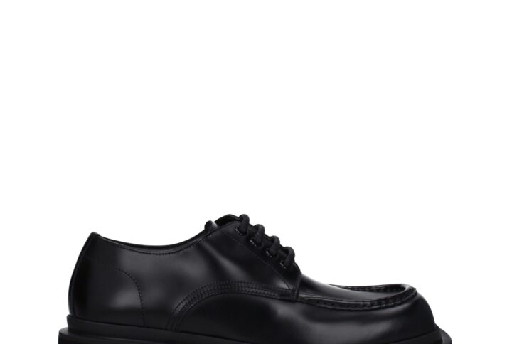 Black Leather Oxfords And Derbies