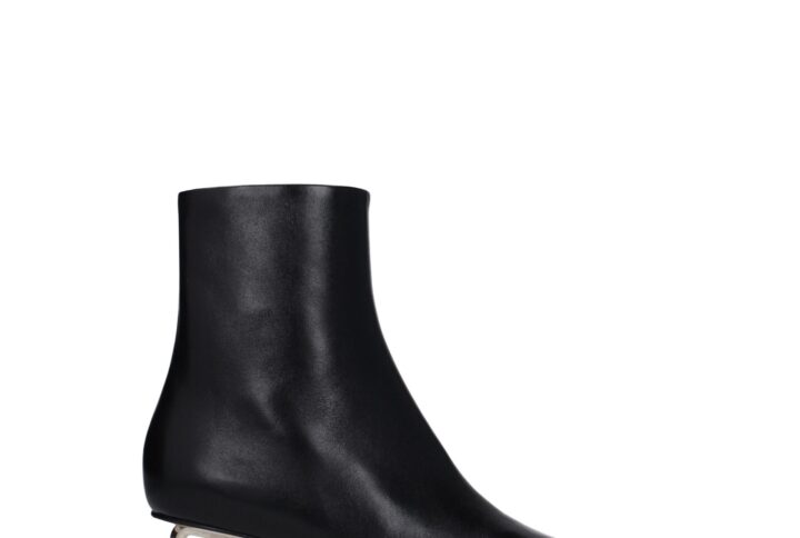 Black Leather Ankle Boots