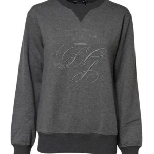 Gray DG Logo Embroidered Pullover Sweater