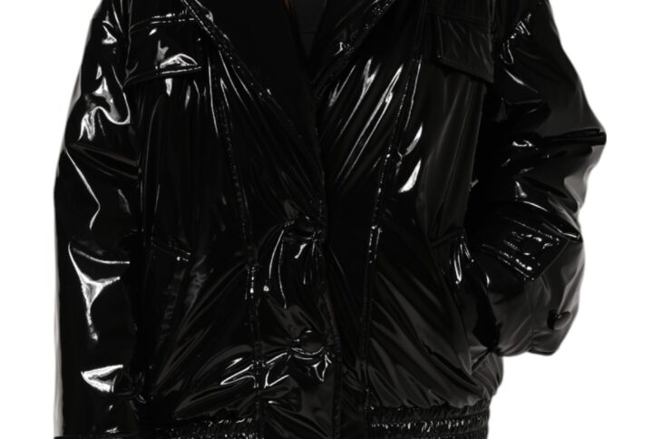 Polyester Black Quilted Puffer Coat  Jacket