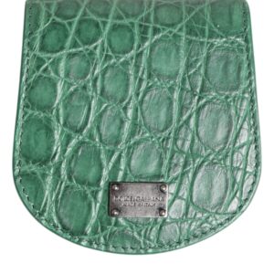 Green Exotic Skin Coin Condom Case Holder Pocket Wallet