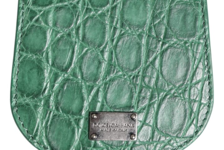 Green Exotic Skin Coin Condom Case Holder Pocket Wallet