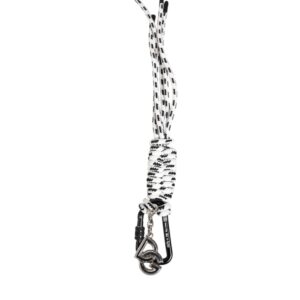 Black White Polyester Tape String DG Logo Keychain Keyring