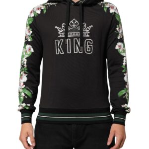 KING Black Orchid Floral Crown Logo Hoodie Sweater