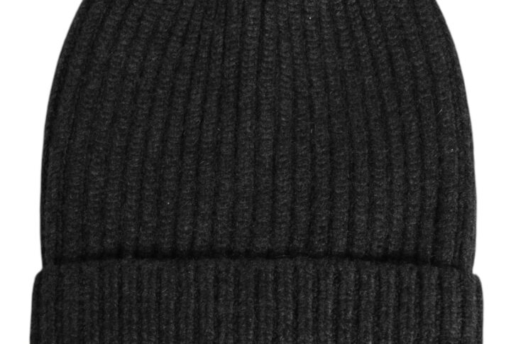 Black Cashmere Knitted Beanie Men Capello Hat