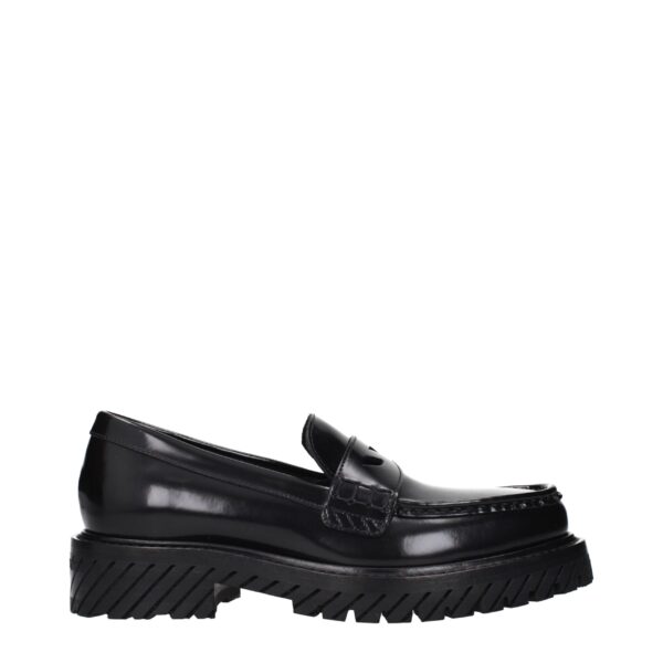 Black Leather Slip-On Loafers