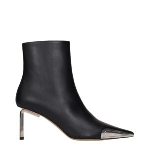 Black Leather Ankle Boots