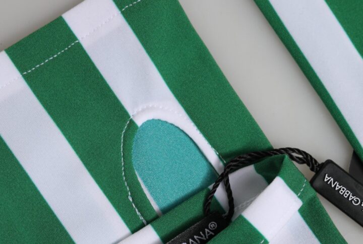 Green White Nylon Fingerless Wrist Length Gloves