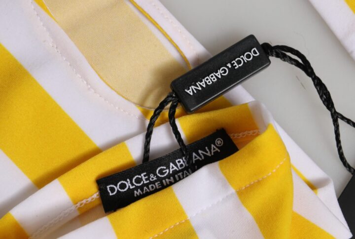 Yellow White Nylon Fingerless Wrist Length Gloves