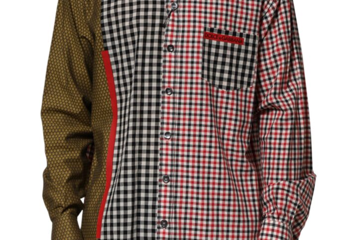 Multicolor Cotton Collared Checkered Shirt
