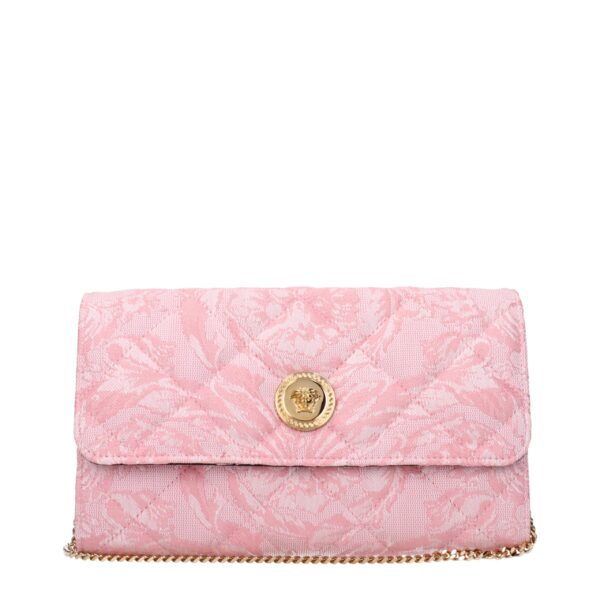 Pink Fabric Clutch Bag