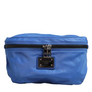 Blue Logo Plaque Nylon Waist Fanny Pack Men's Borse Bag