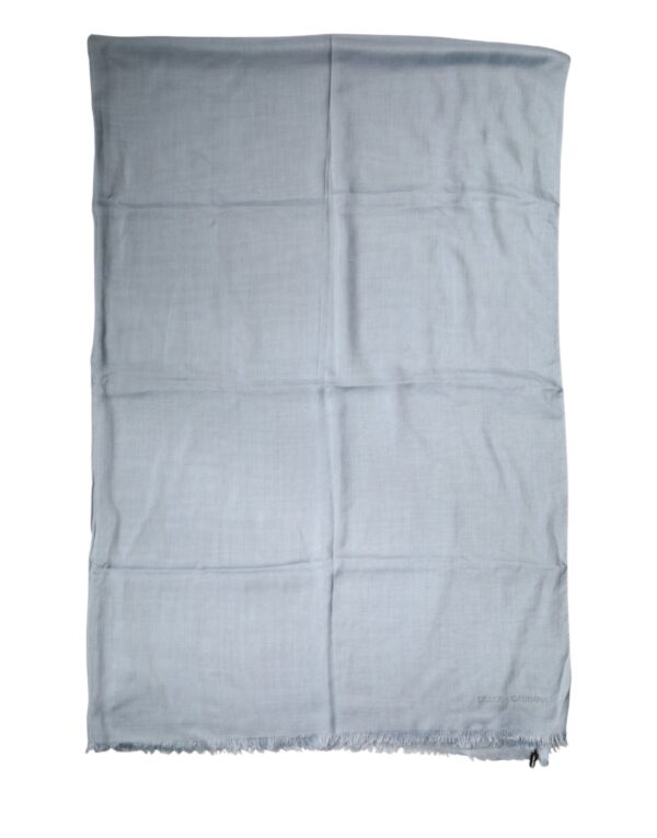 Light Blue Cashmere Knitted Shawl