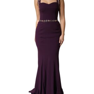 Violet Embellished Sheath Mermaid Gown Dress
