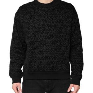 Black Monogram Crew Neck Sweatshirt Sweater