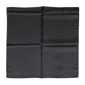 Black Polka Dot Silk Square Foulard Scarf
