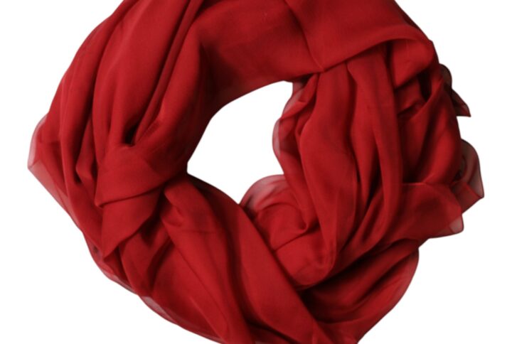 Red Stole Silk Neck Wrap Shawl Men Scarf