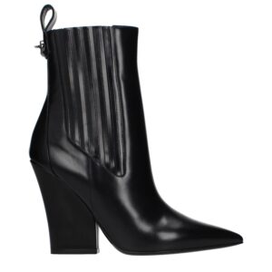 Black Leather Ankle Boots