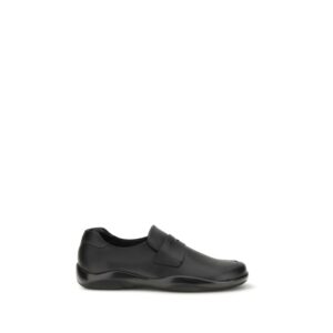 Black Calf Leather Bos Taurus Slip-On Loafers